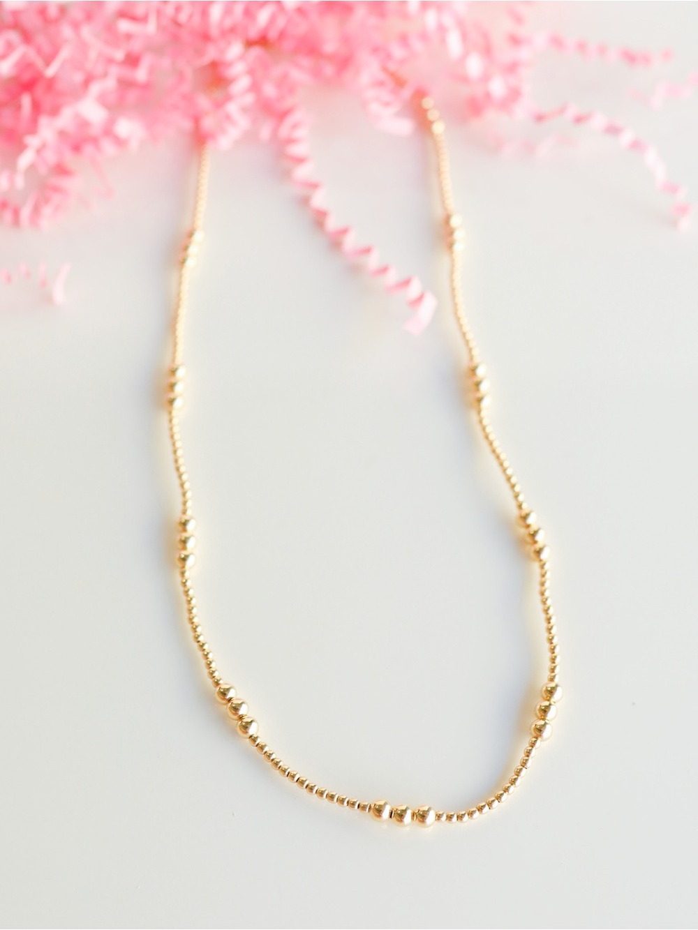 Beaded Blondes 16 Inch Gold ILY Necklace